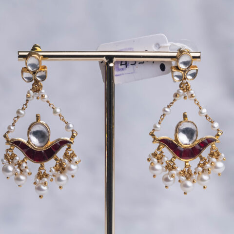Pearl Rain Chandbali Earrings
