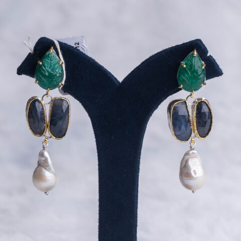 Emerald Leaf Baroque Drops